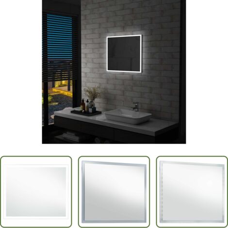 vidaXL Specchio con luci LED -  Specchio da Parete a LED per Bagno 60x50 cm