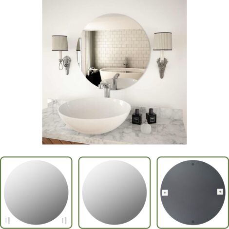 vidaXL Specchio da camera -  Specchio da Parete 60 cm in Vetro Circolare