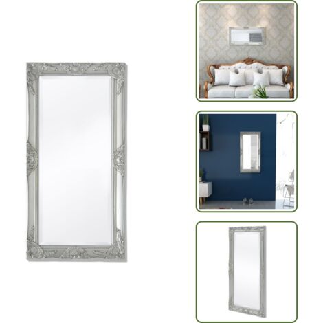 - vidaXL Specchio da Parete Stile Barocco 100x50 cm Argento -