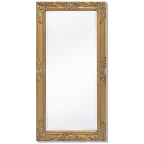Specchio da Parete Stile Barocco in Legno e Vetro 140x50cm vari colori