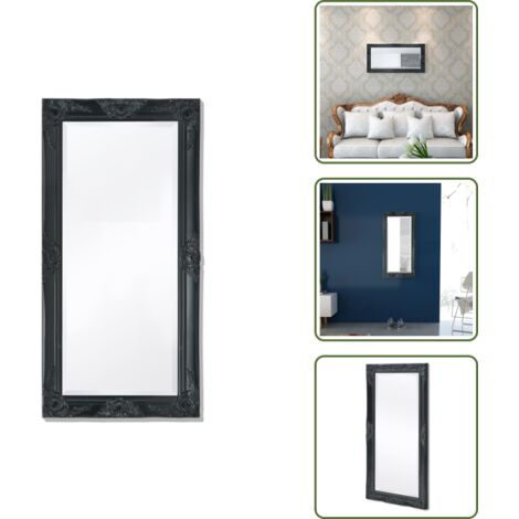 - vidaXL Specchio da Parete Stile Barocco 100x50 cm Nero -