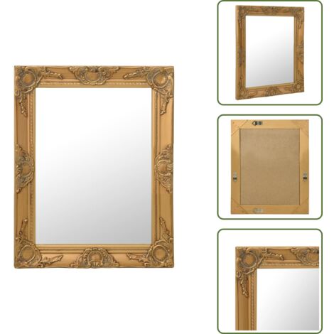 - vidaXL Specchio da Parete Stile Barocco 50x60 cm Oro -