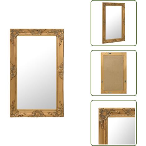 - vidaXL Specchio da Parete Stile Barocco 50x80 cm Oro -