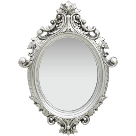 vidaXL Specchio da Parete Stile Castello 56x76 cm Argento