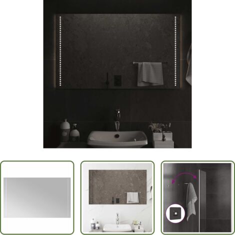 vidaXL Specchio da trucco -  Specchio da Bagno con Luci LED 100x60 cm