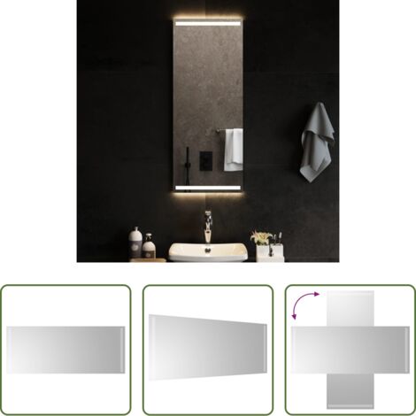 vidaXL Specchio da trucco -  Specchio da Bagno con Luci LED 40x100 cm