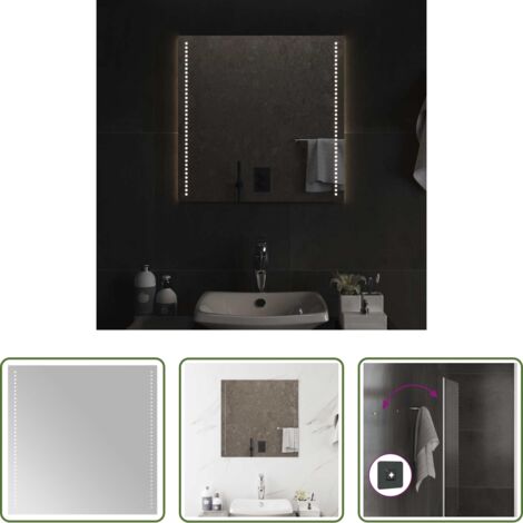 vidaXL Specchio da trucco -  Specchio da Bagno con Luci LED 60x60 cm