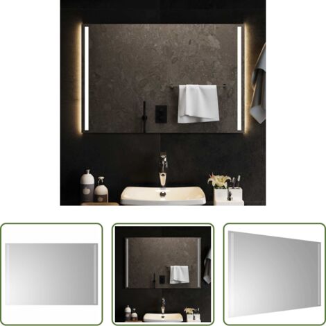 vidaXL Specchio da trucco -  Specchio da Bagno con Luci LED 90x60 cm