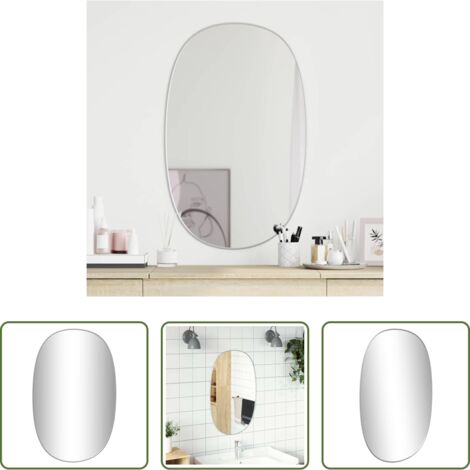 vidaXL Specchio da trucco -  Specchio da Parete Argento 70x45 cm