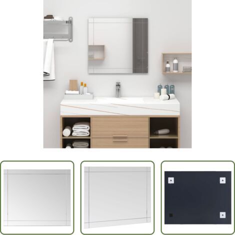 vidaXL Specchio decorativo -  Specchio da Parete 80x60 cm in Vetro