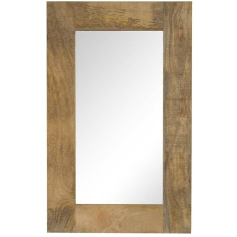 vidaXL Specchio in Legno Massello di Mango 50x80 cm
