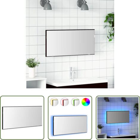 vidaXL Specchio in vetro e legno -  Specchio Rovere nero 80 x 37 cm Vetro e Legno Ingegnerizzato