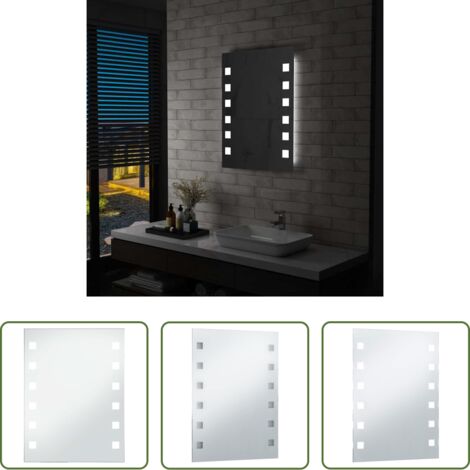 vidaXL Specchio LED -  Specchio da Parete a LED per Bagno 60x80 cm