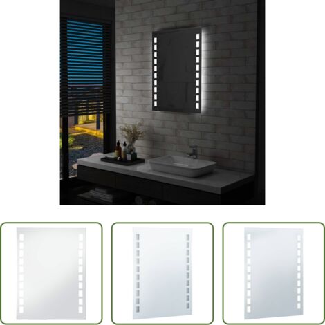 vidaXL Specchio LED -  Specchio da Parete a LED per Bagno 60x80 cm