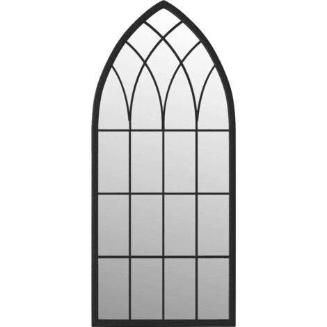 vidaXL Specchio Nero 70x30 cm Ferro per Uso Interno