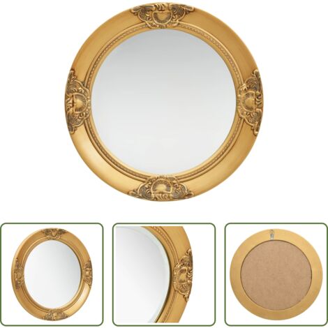 vidaXL Specchio oro -  Specchio da Parete Stile Barocco 50 cm Oro