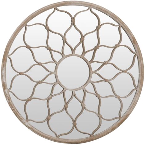 vidaXL Specchio Sabbia 40x3 cm Rotondo in Ferro per Uso Interno