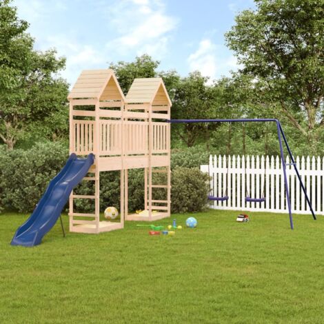 vidaXL Spielplatz im Freien aus massivem Kiefernholz