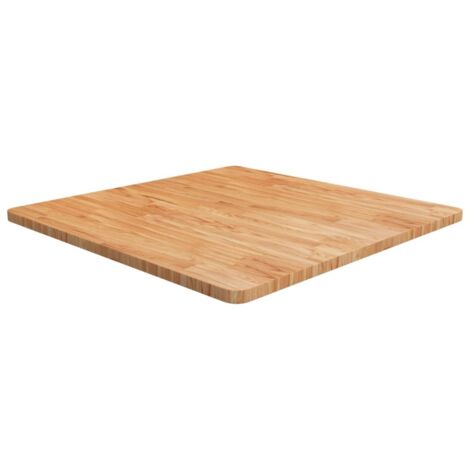 vidaXL Square Table Top Light Brown 80x80x2,5cm Treated Solid Wood Oak