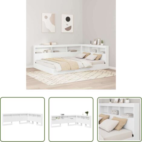 vidaXL Stazione di ricarica -  Testata contenitore Bianco 150 cm Legno multistrato