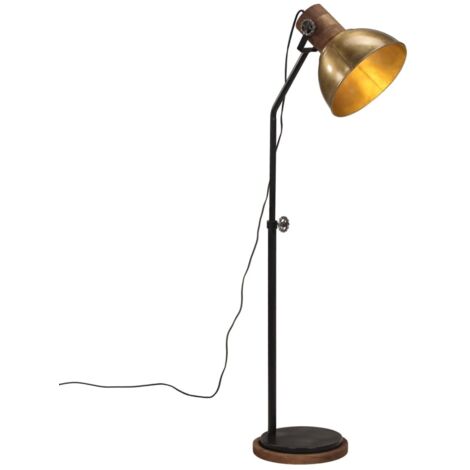vidaXL Stehlampe 25 W antikes Messing 30x30x100-150 cm E27