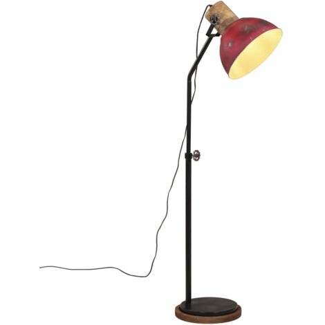 vidaXL Stehlampe 25 W rot gewaschen 30x30x100-150 cm E27