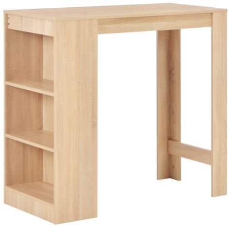 vidaXL Stehtisch mit Regal Eiche 110x50x103 cm