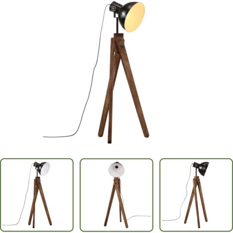 vidaXL Stile industriale -  Lampada da Terra 25 W Nera 45x45x120 cm E27