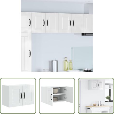 vidaXL Stoccaggio in cucina -  Mobile da cucina con lo scaffale Bianco Lucido 60 x 31 x 40 cm