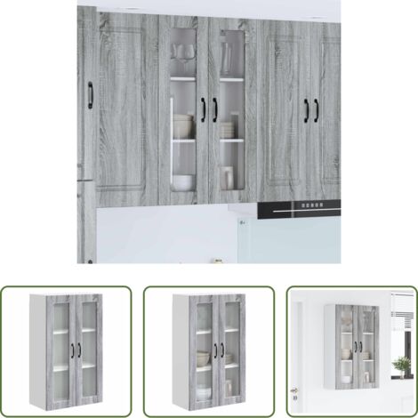 vidaXL Stoccaggio in cucina -  Mobile da cucina con lo scaffale Grigio Sonoma 60 x 31 x 100 cm