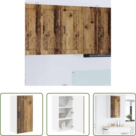 vidaXL Stoccaggio in cucina -  Mobile da cucina con lo scaffale Legno vecchio 40 x 31 x 80 cm