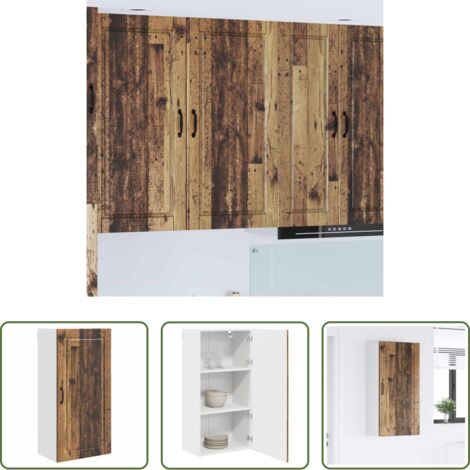 vidaXL Stoccaggio in cucina -  Mobile da cucina con lo scaffale Legno vecchio 50 x 31 x 100 cm