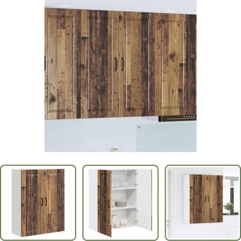 vidaXL Stoccaggio in cucina -  Mobile da cucina con lo scaffale Legno vecchio 80 x 31 x 100 cm