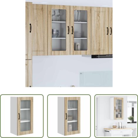 vidaXL Stoccaggio in cucina -  Mobile da cucina con lo scaffale Rovere Sonoma 40 x 31 x 80 cm