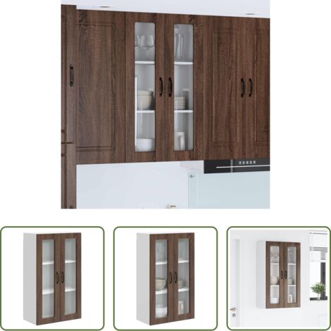vidaXL Stoccaggio in cucina -  Mobile da cucina con porta Rovere Marrone 60 x 31 x 100 cm