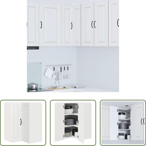 vidaXL Stoccaggio in legno -  Mobile da cucina Bianco 57 x 57 x 80 cm Legno multistrato