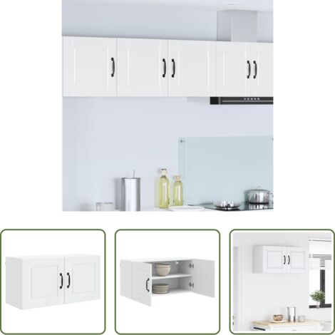 vidaXL Stoccaggio in legno -  Mobile da cucina Bianco 80 x 31 x 40 cm Legno multistrato