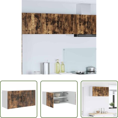 vidaXL Stoccaggio in legno -  Mobile da cucina Rovere fumé 80 x 31 x 40 cm Legno multistrato