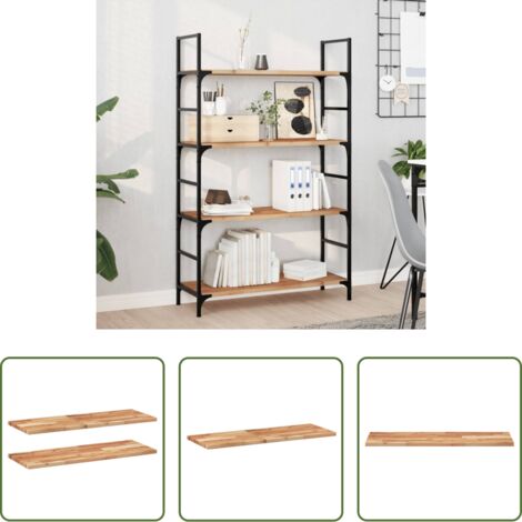vidaXL Stoccaggio in parete -  Mensole da Parete 2 pz 100x30x2 cm Legno Acacia Rifinito a Olio