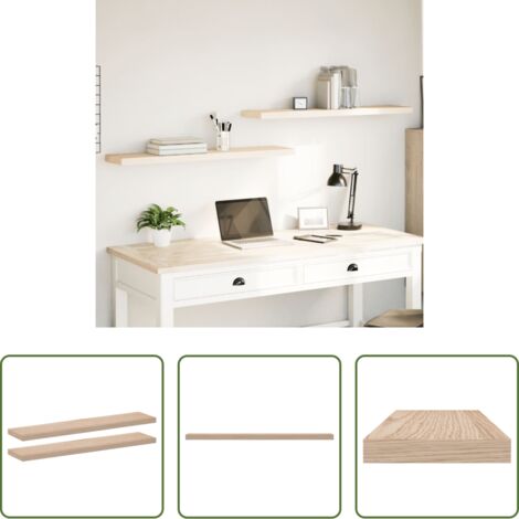 vidaXL Stoccaggio in parete -  Mensole Pensili 2 pz 110x23,5x4 cm in Truciolato