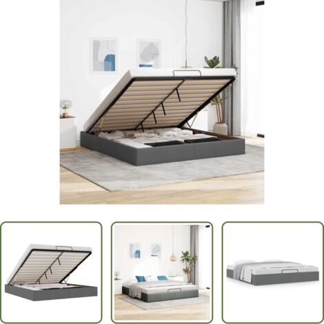 vidaXL Stoccaggio sotto il letto -  Struttura Letto Pouf senza Materasso 180x200 cm in Tessuto