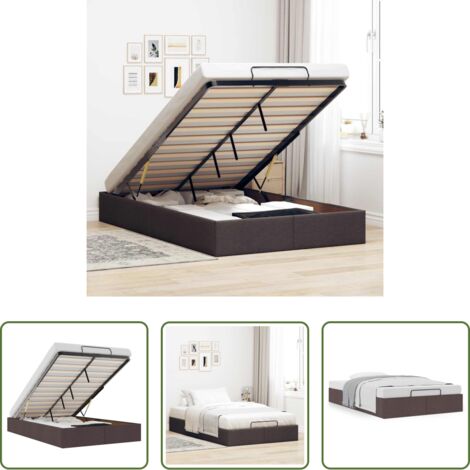 vidaXL Stoccaggio sotto il letto -  Struttura Letto Pouf senza Materasso 80x200 cm in Tessuto