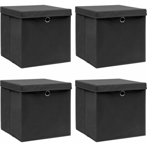 vidaXL Storage Boxes with Lids 4 pcs Pink 32x32x32 cm Fabric - Pink