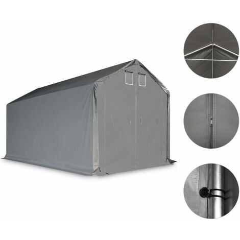 vidaXL Storage Tent PVC Grey Outdoor Canopy Garden Patio Marquee Multi Sizes