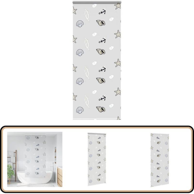 Store enrouleur de douche avec cassette largeur du tissu 86 cm - Vidaxl