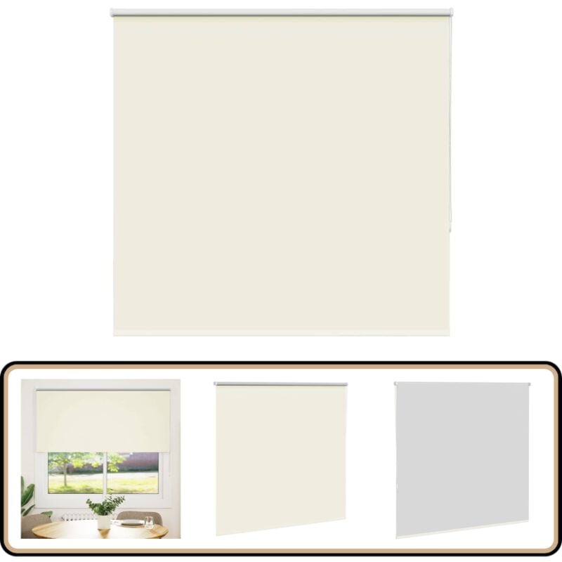 Vidaxl - Store enrouleur occultant blanc cassé 145x150 cm largeur tissu