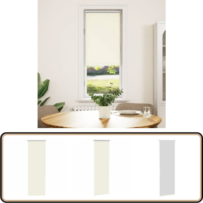 Vidaxl - Store enrouleur occultant blanc cassé 45x130cm largeur du tissu