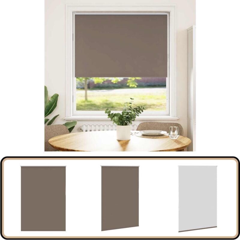 Vidaxl - Store enrouleur occultant café 100x150cm largeur du tissu