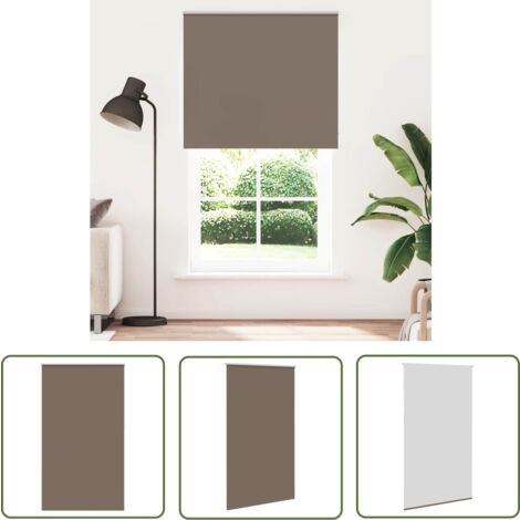 vidaXL Store enrouleur occultant café 120x230cm largeur du tissu