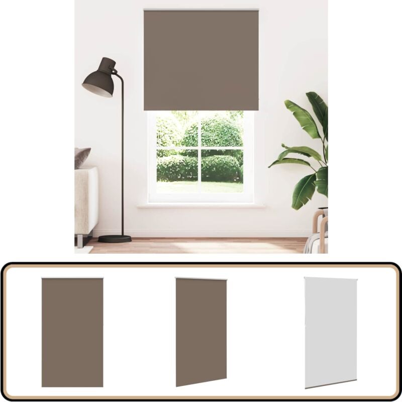 Vidaxl - Store enrouleur occultant café 140x210cm largeur du tissu